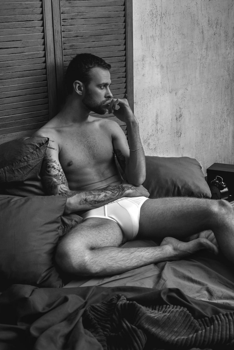 Max naked without panties