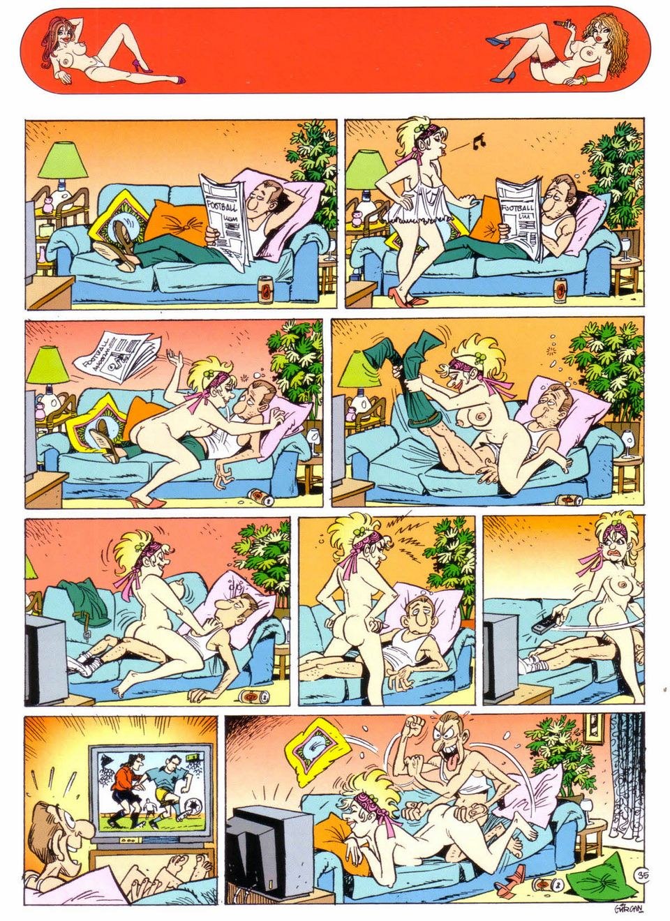 Erotic humorous comics