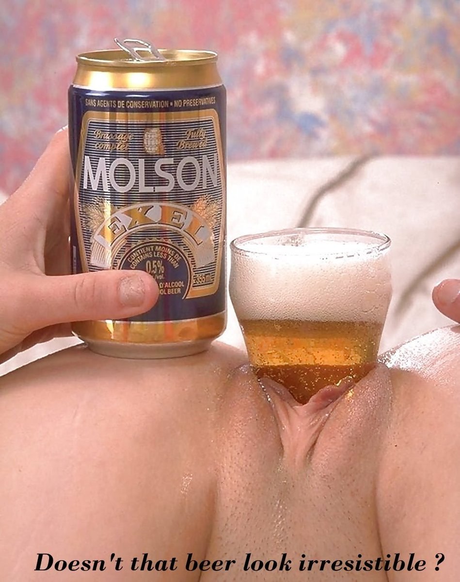Naked with beer