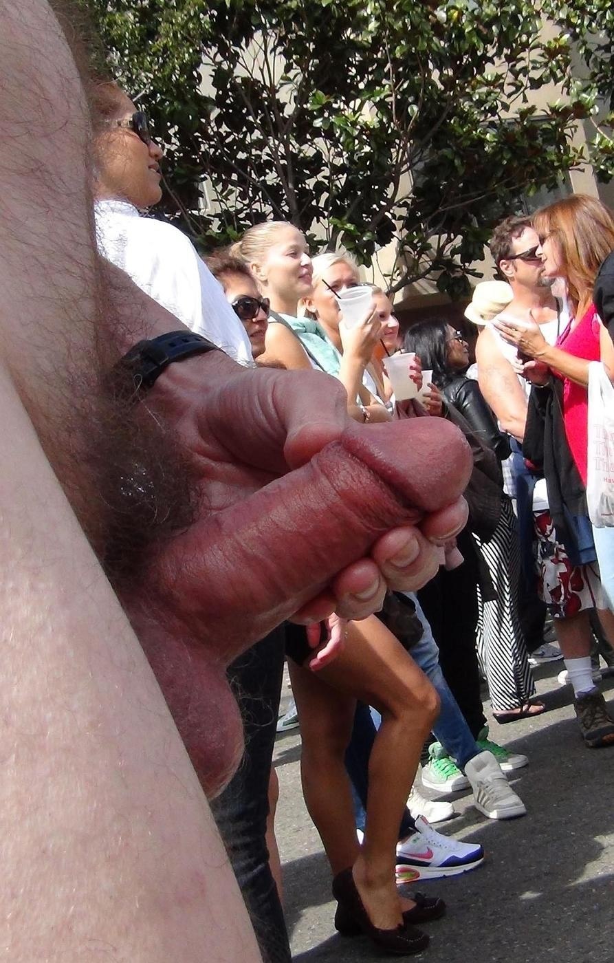 Masturbation of a member in the public