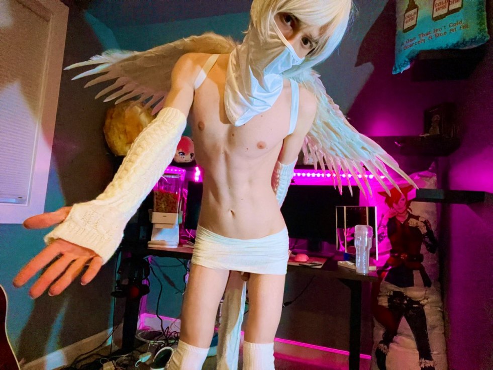 Cosplayers in Osaka on a cafe background