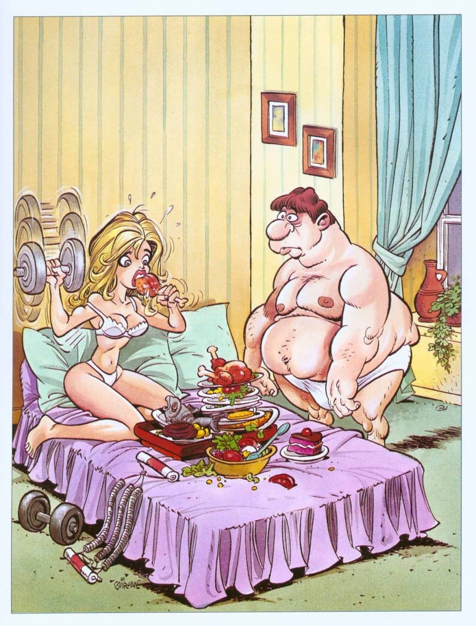 Pornographic caricatures