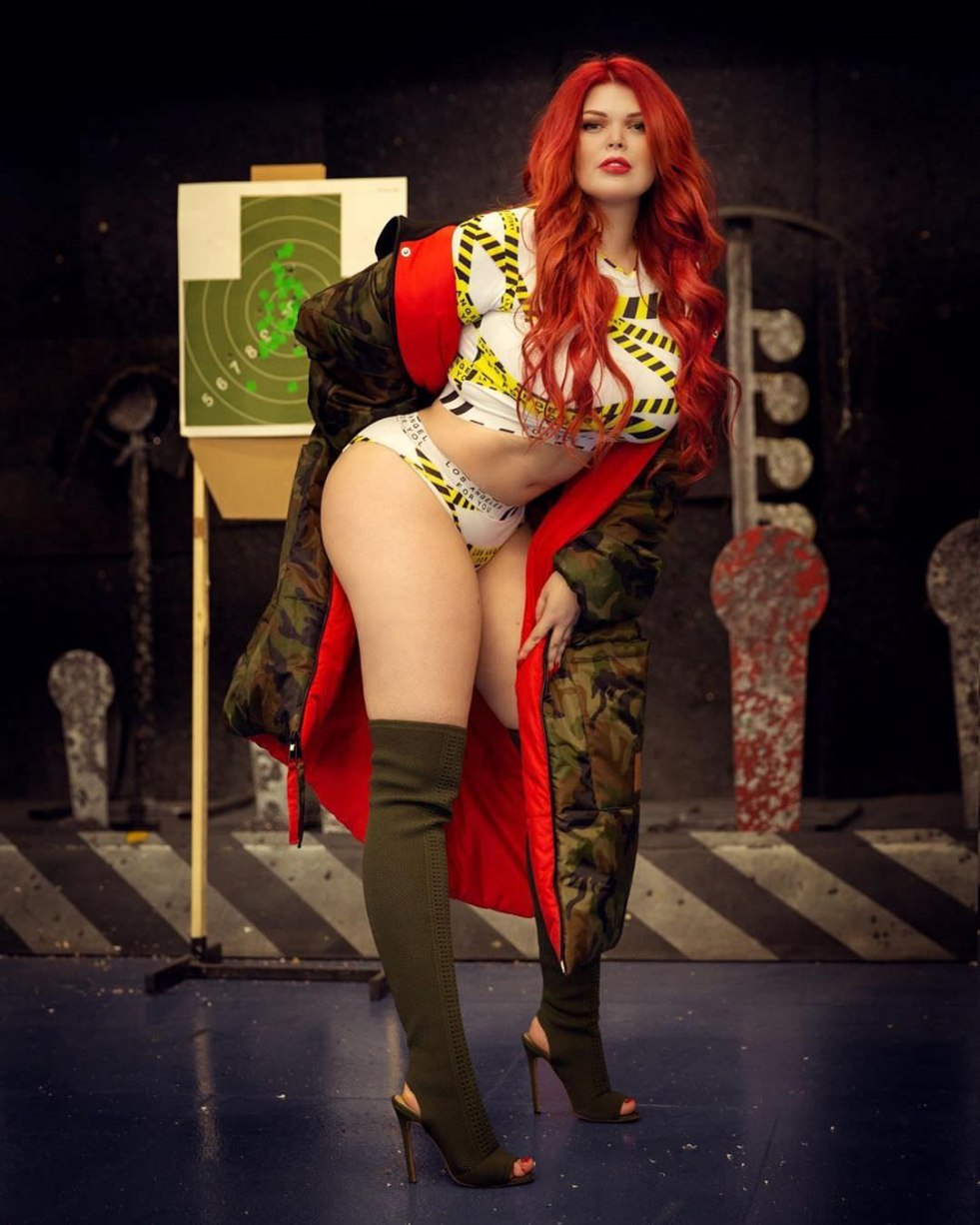 Julia Rybakova in underwear