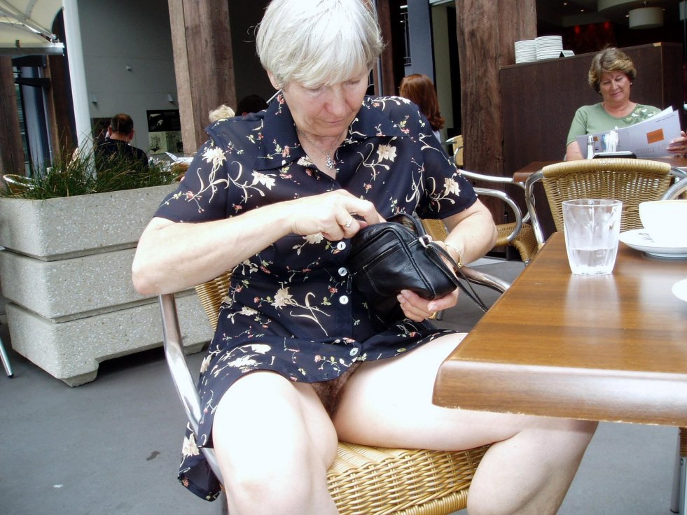 Under the skirt in older women
