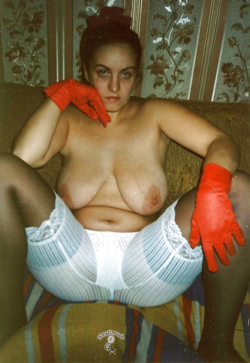 Mature naked women in trousers