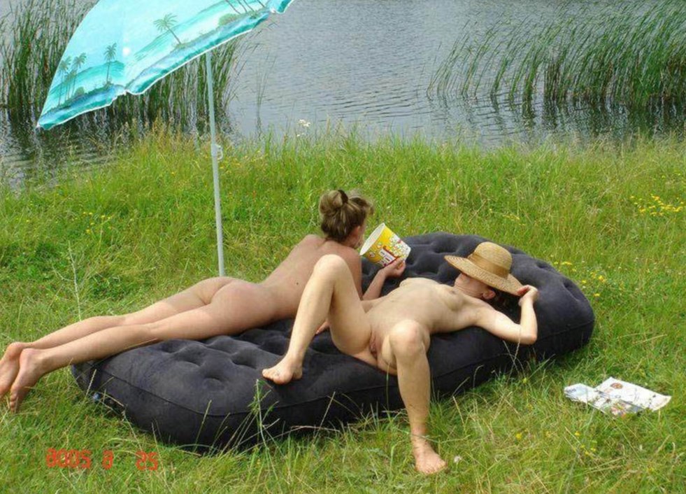 Naked women on the streets of the city