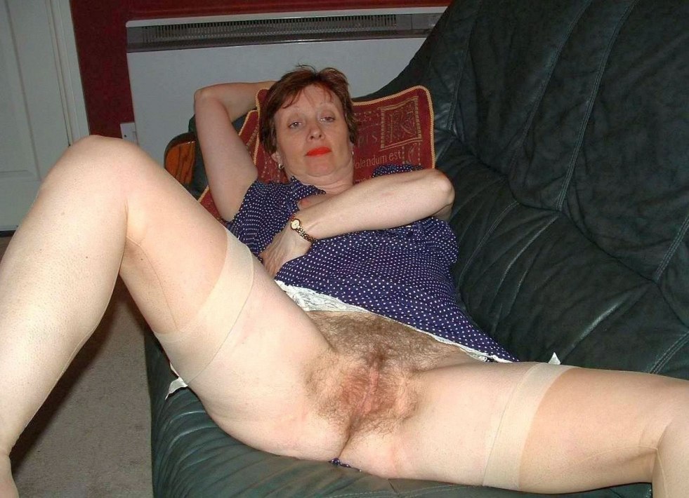 Mature hairy without panties