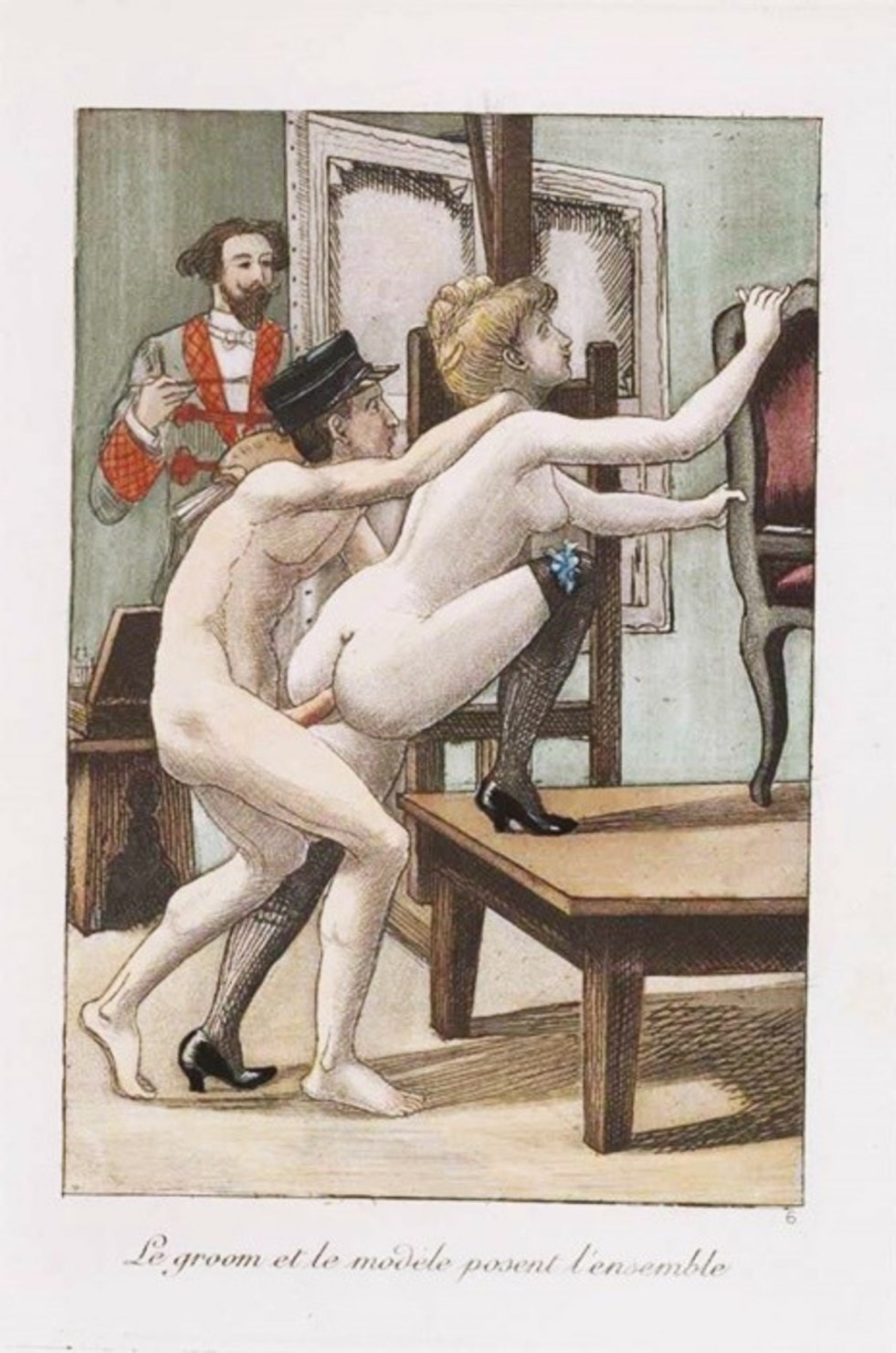 Pornographic engraving 18th century