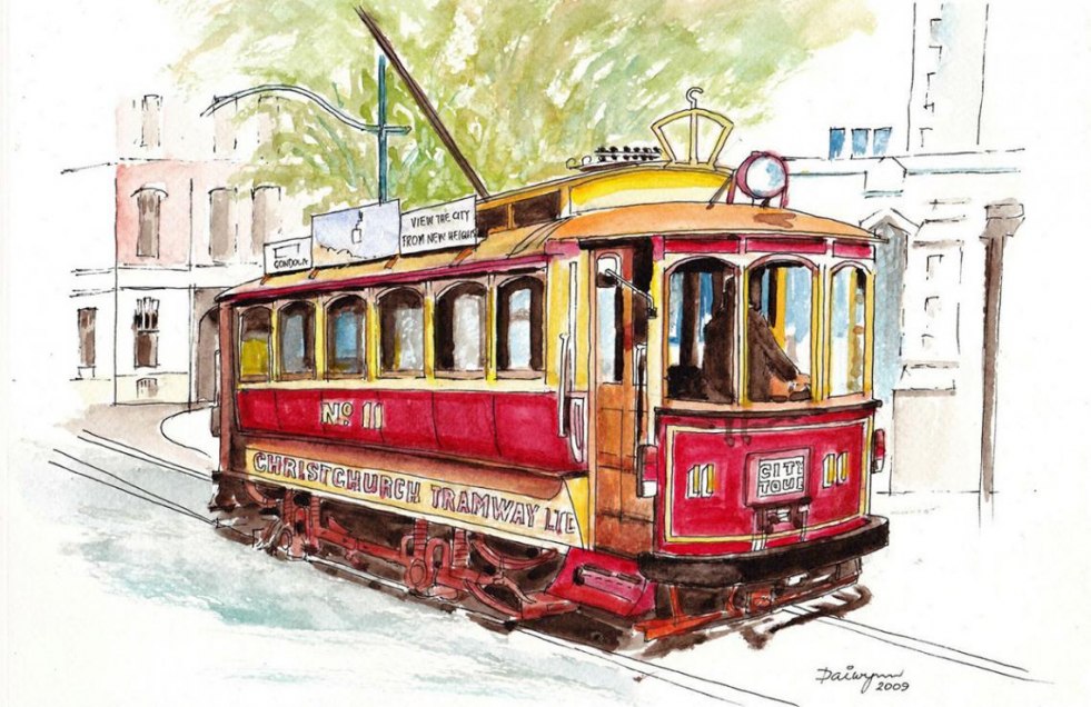 Tram Annushka Painting