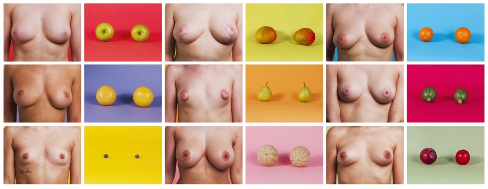 Naked breasts of different forms