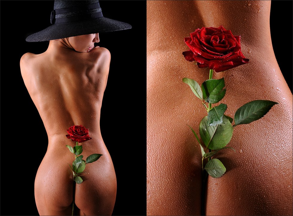 Erotic photo session in colors