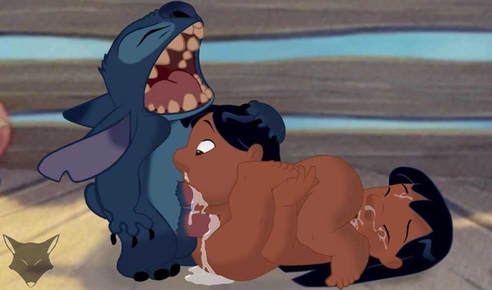 Naked characters from Lilo and Stich
