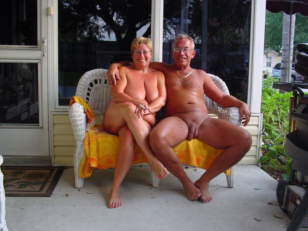 Elderly naked women and men