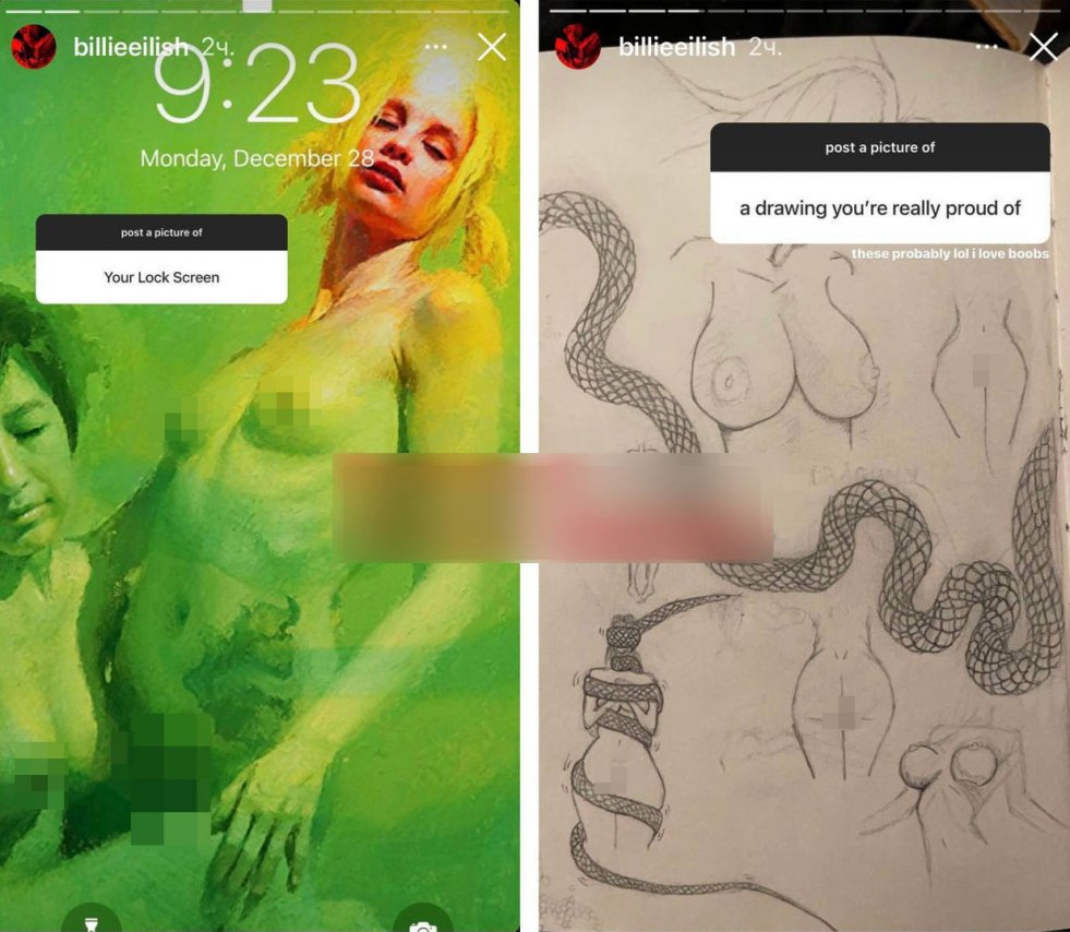 Billie Eilish Drain Naked Anal