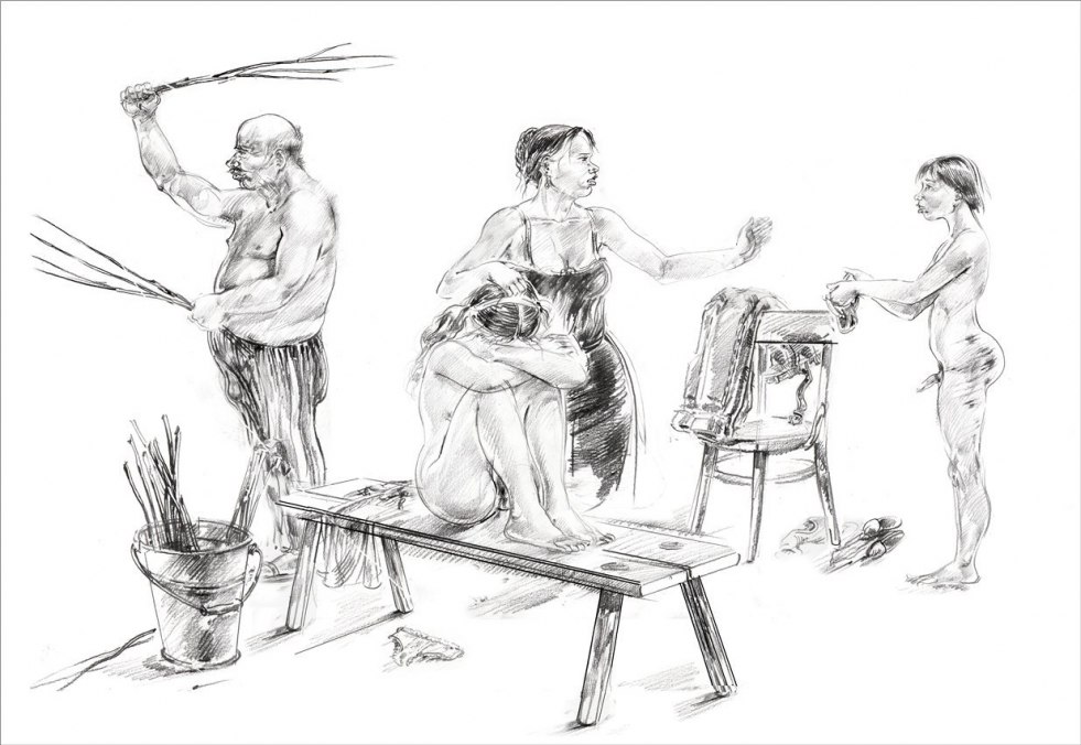 Public spanking girls