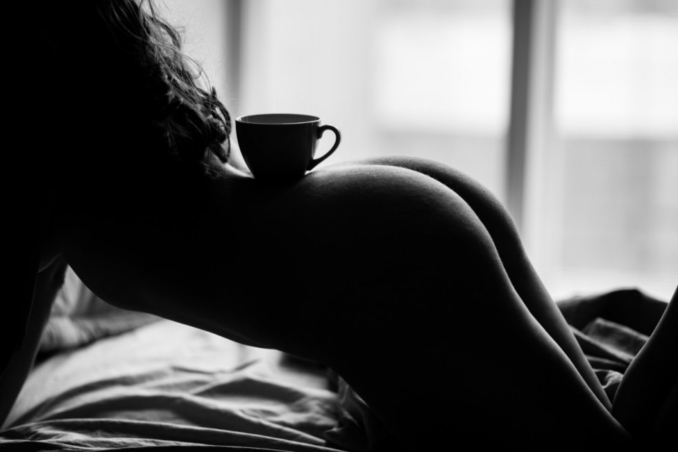Erotic good morning black white