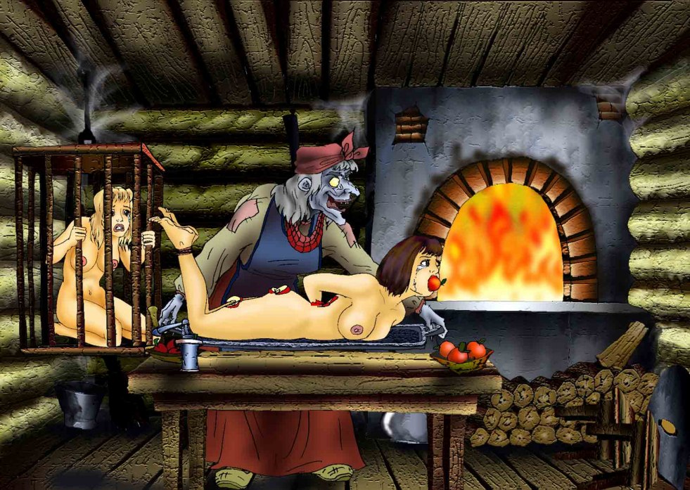 Hentai girl on a spit