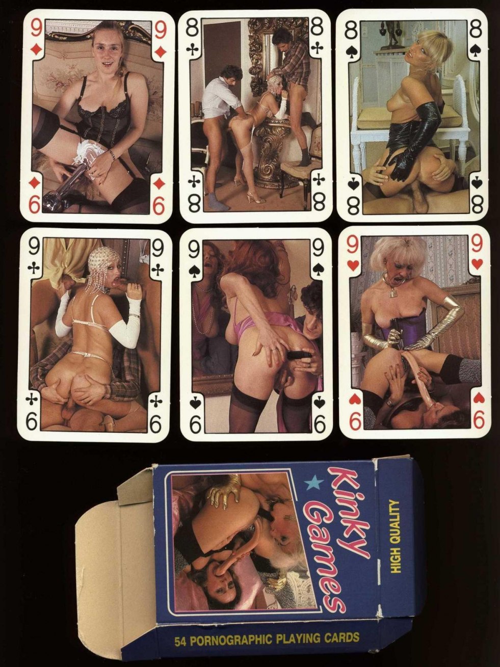 Gaming cards with pornography
