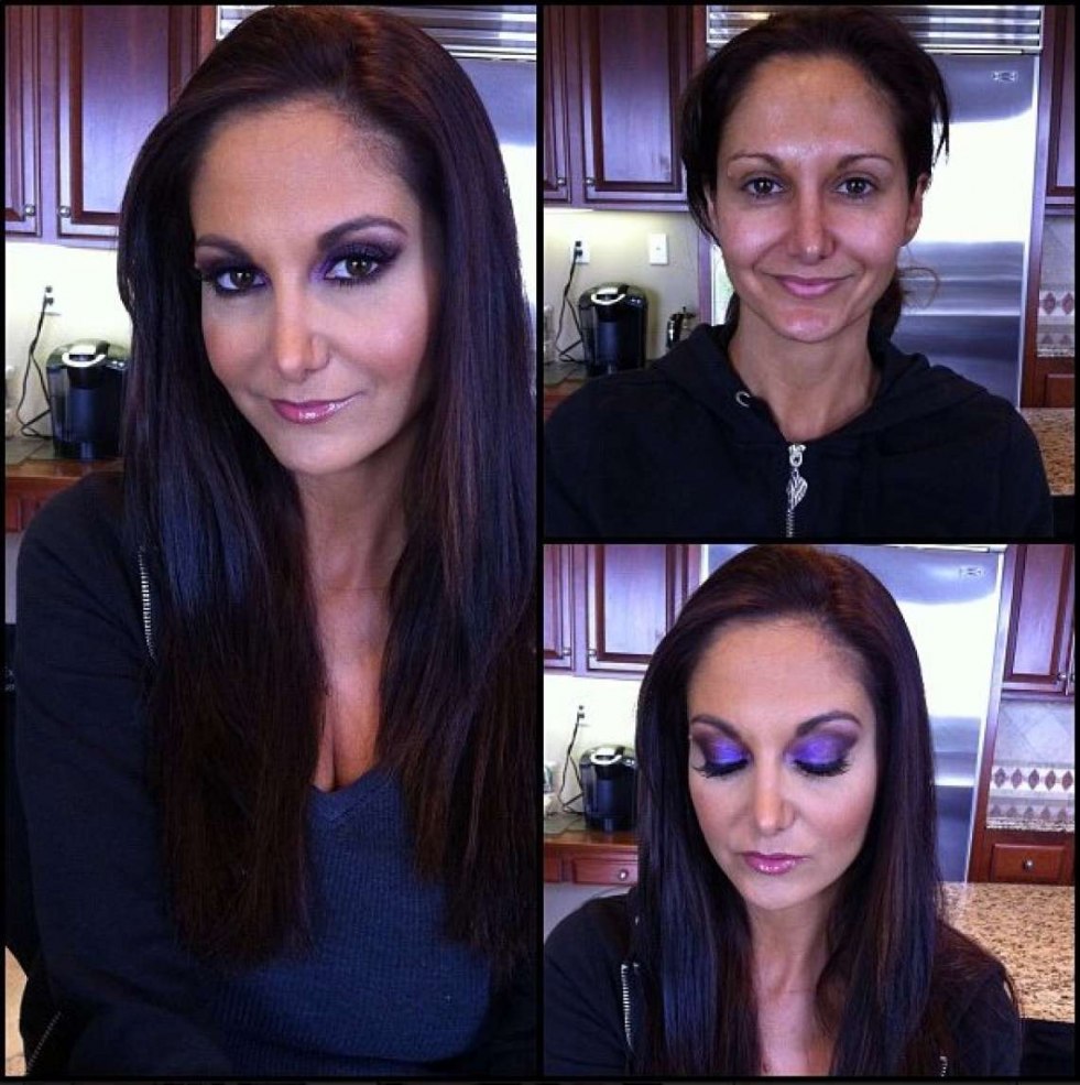 Ava Addams before and after makeup