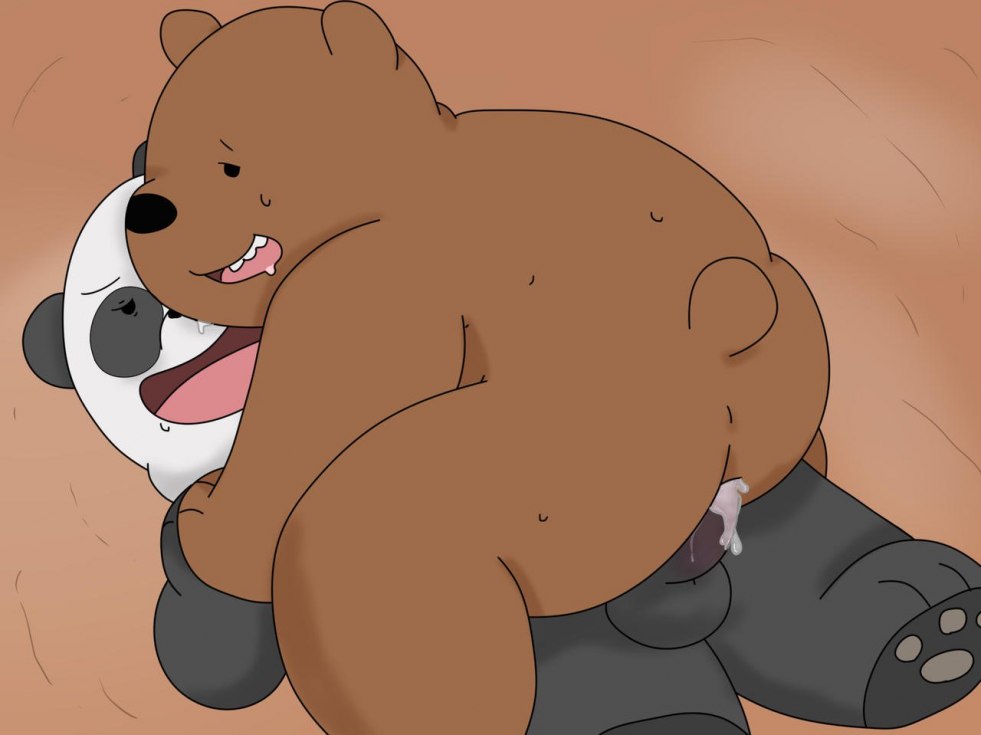 Naked teddy bear cartoon without panties