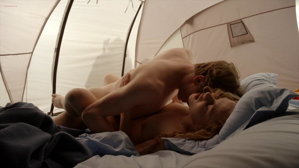 Fucking in a tent in nature