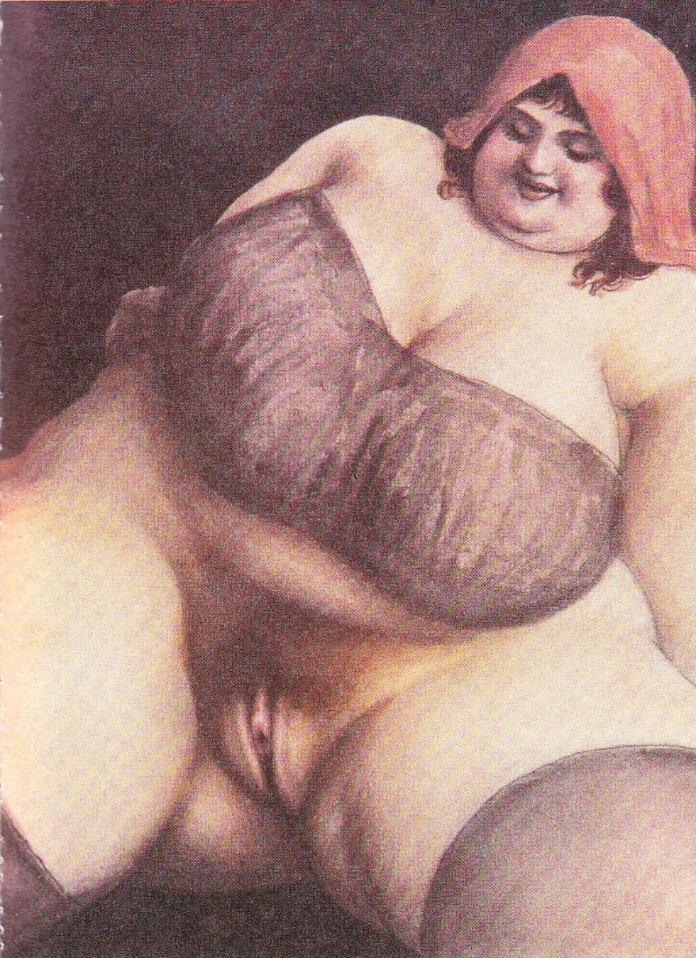 Erotic retro drawings of thick women