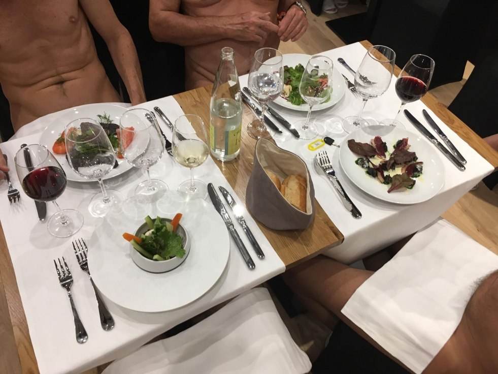 Restaurant with naked waitress