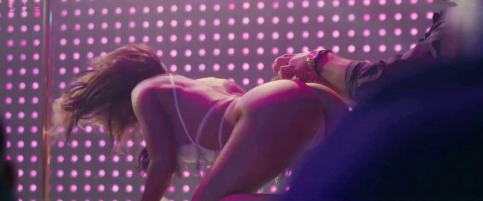 Naked Jennifer Lopez in the film Strip