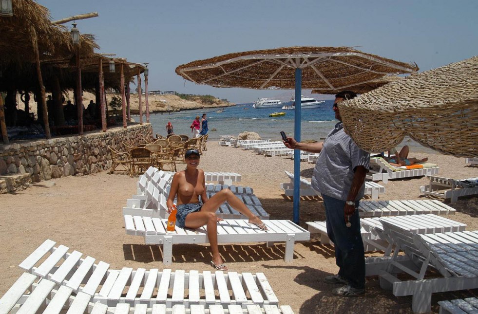 Wife on vacation in Egypt