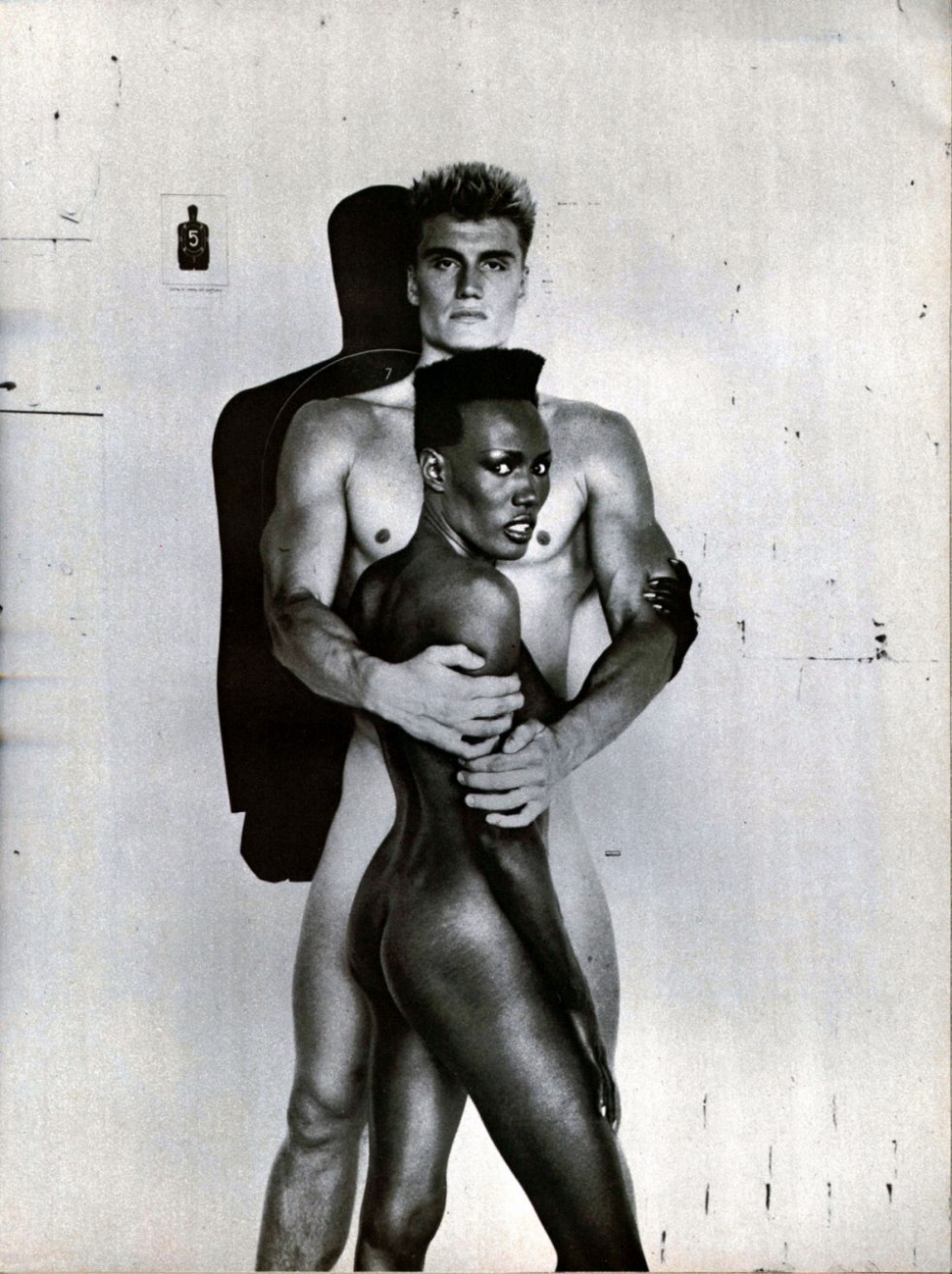 Grace Jones and Dolph Lundgren