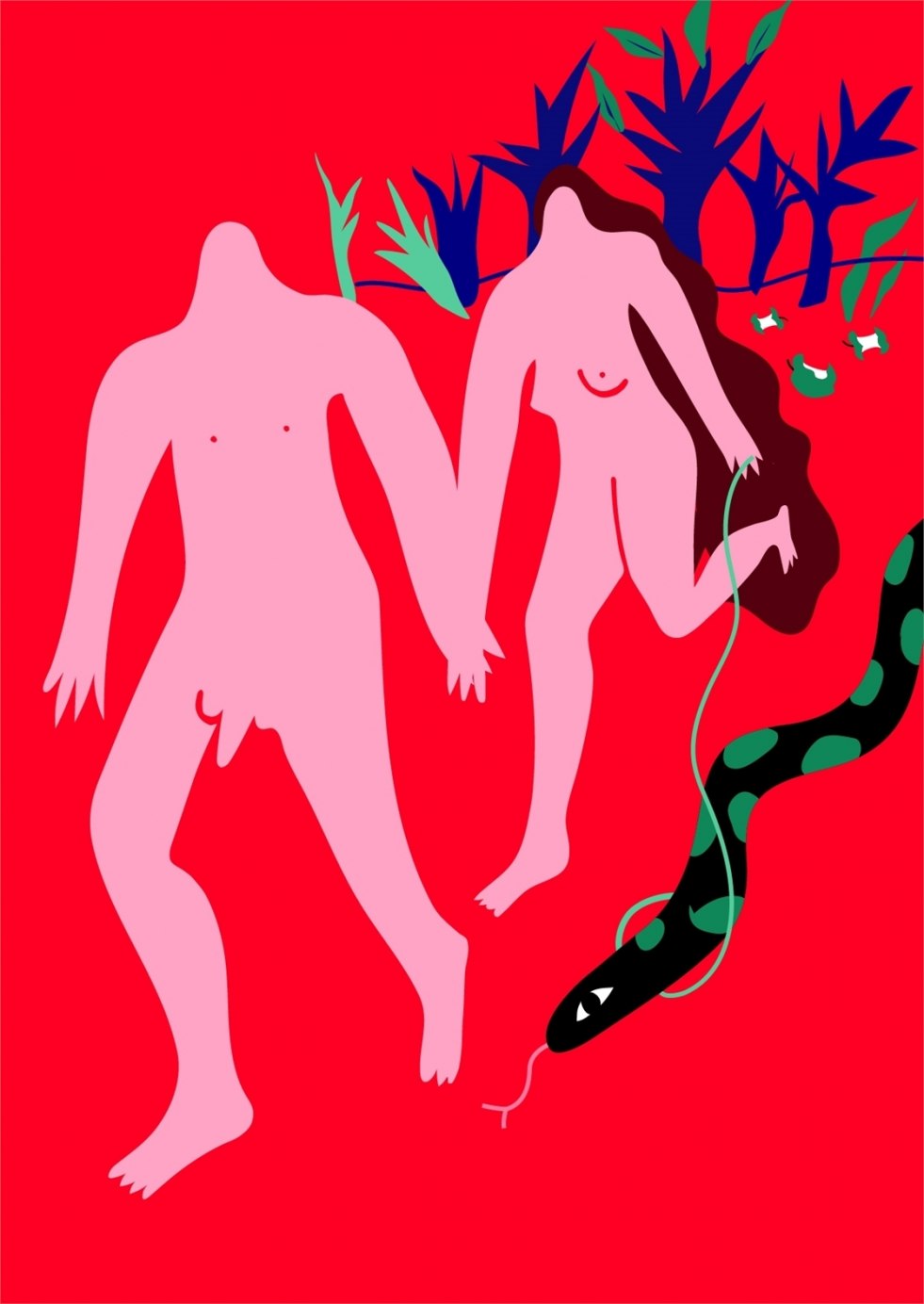 Picture of naked Adam and Eve