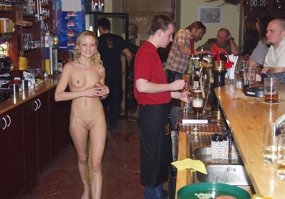 Gangbang with waitress