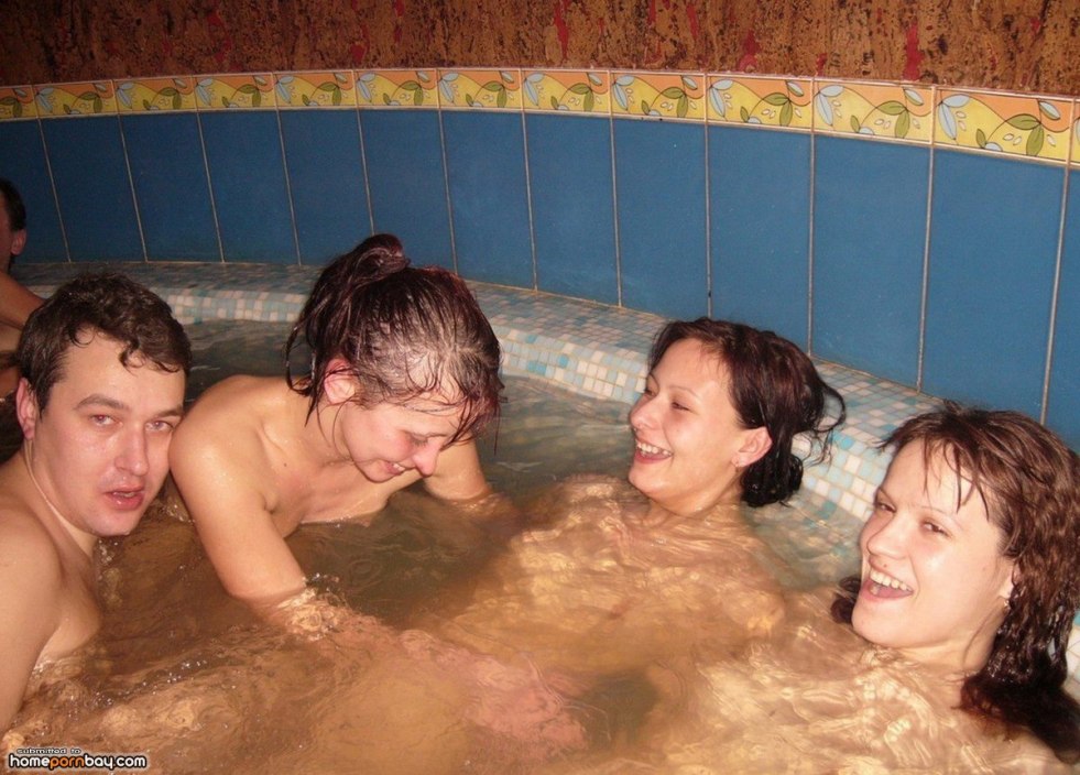 Russian gangbang in the bath