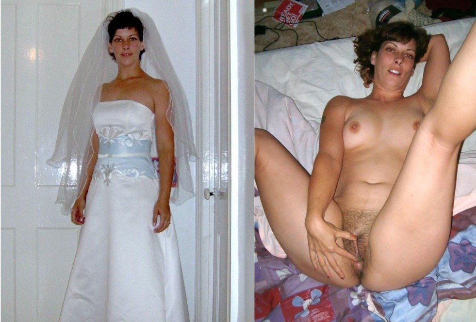 Naked wife after the wedding