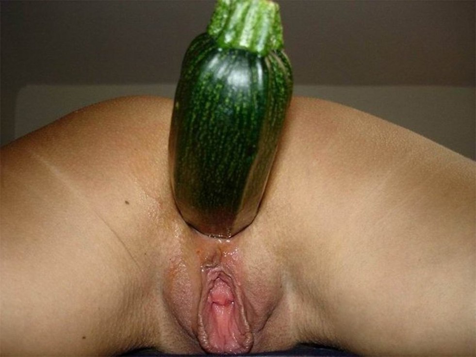 Large vegetables in vagina