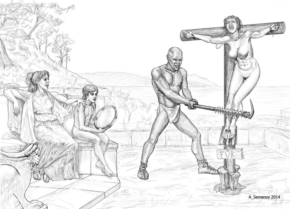 Torture of naked women from films