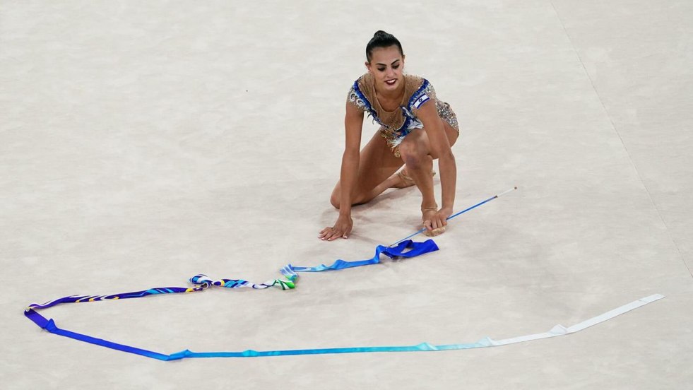 Russia's youth team in rhythmic gymnastics group