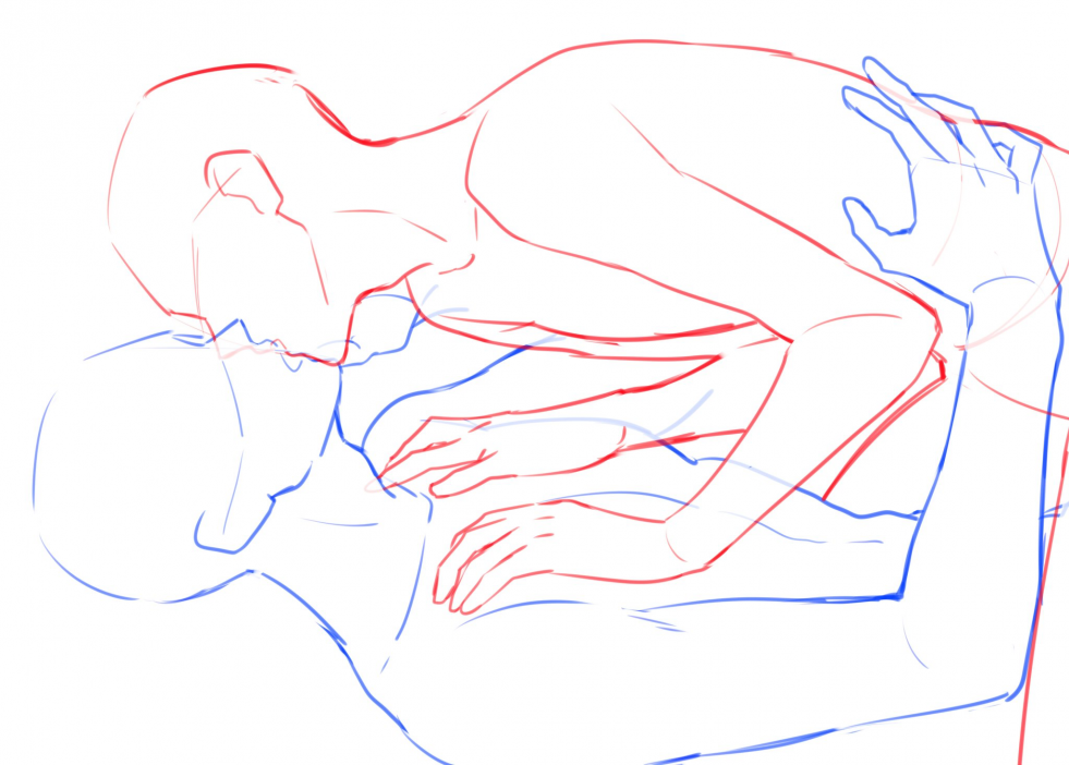 Erotic pose for drawing