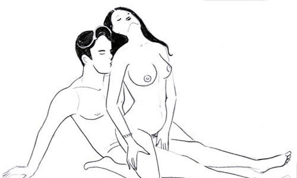 Erotic pose for drawing