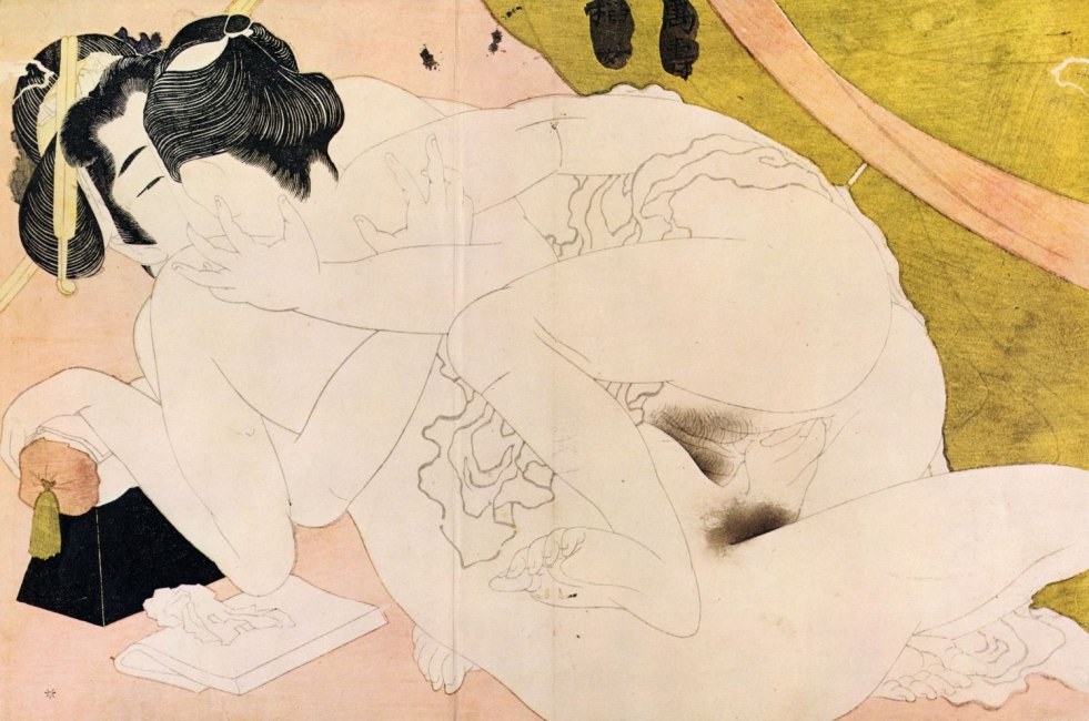 Japanese engraving Hokusai pornographic