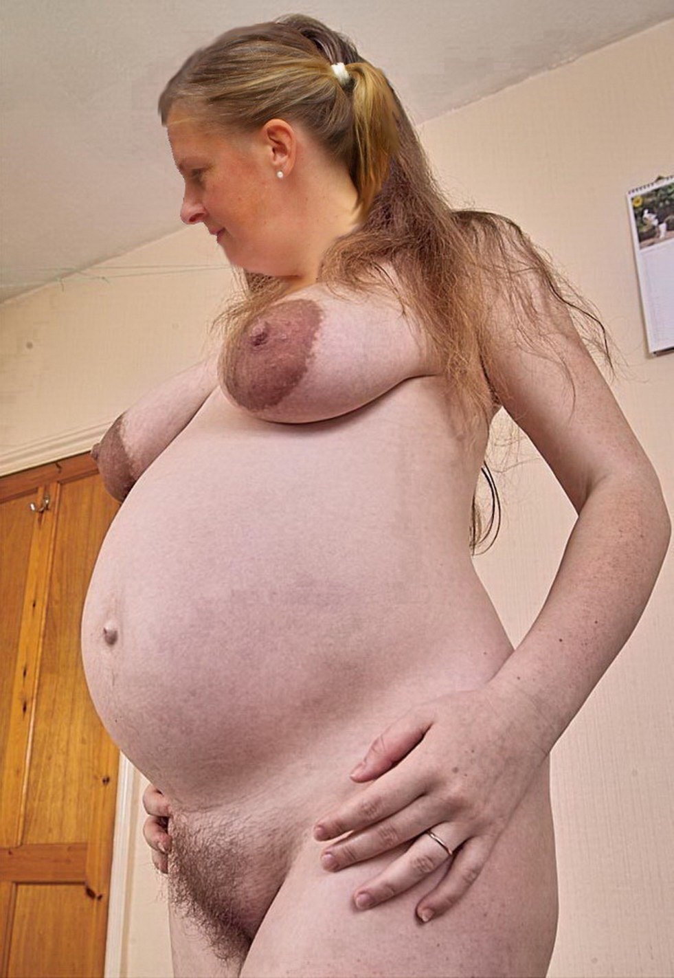 Tits pregnant with milk