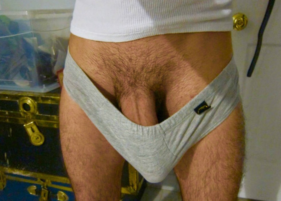 Huge penis in shorts