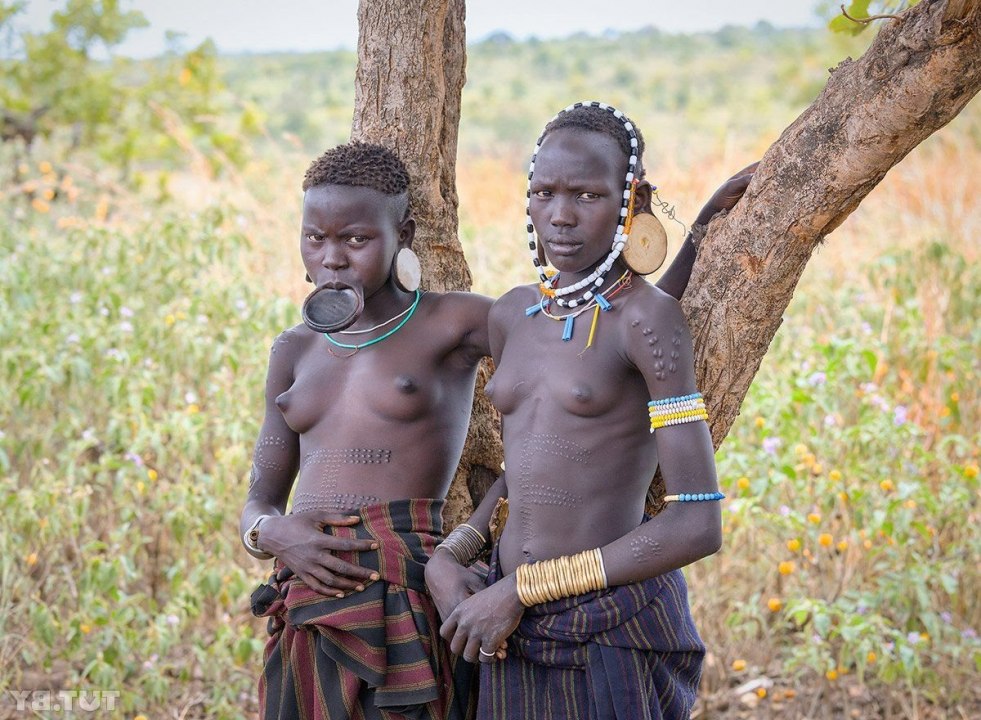 Naked African student