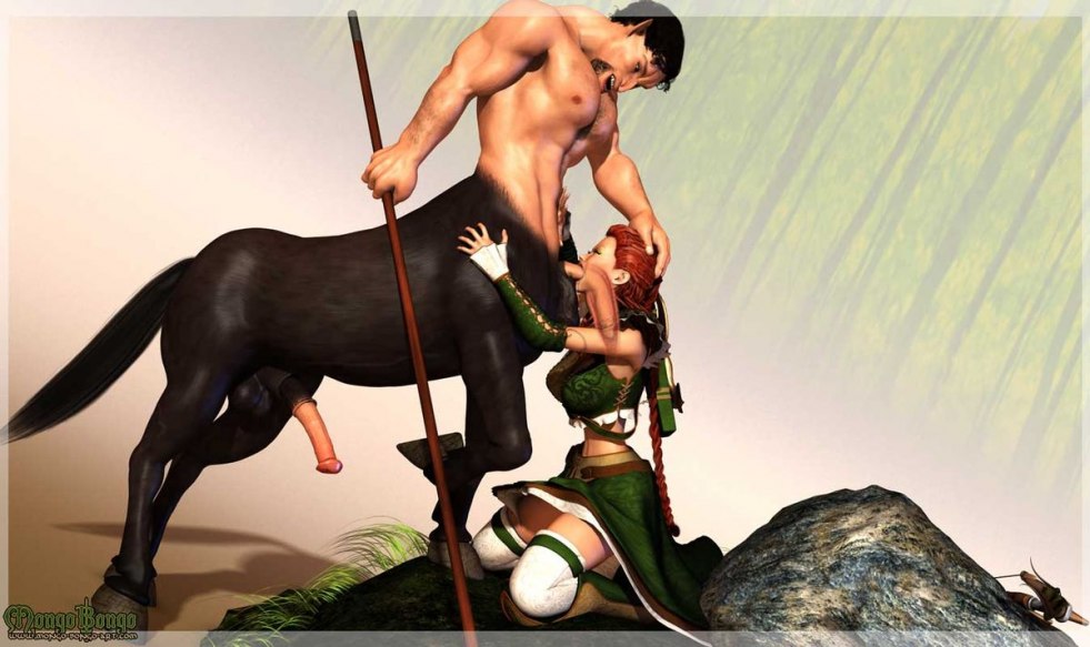Centaur woman with member