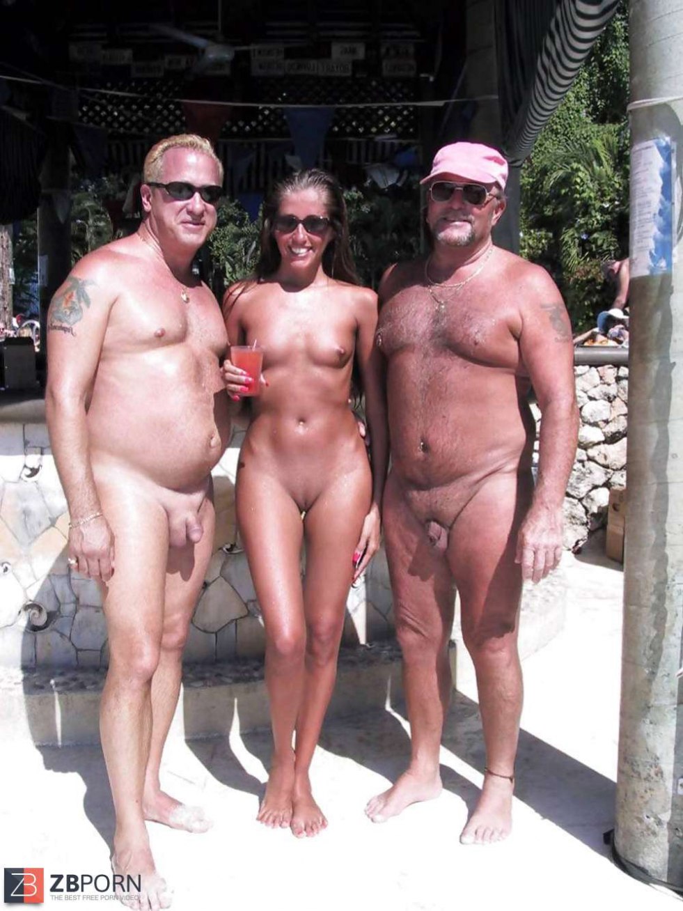 Naked couples on the beach