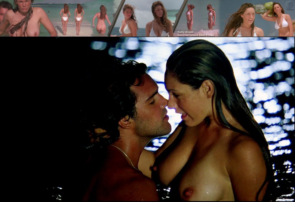Kelly Brook in the film Three on the island naked