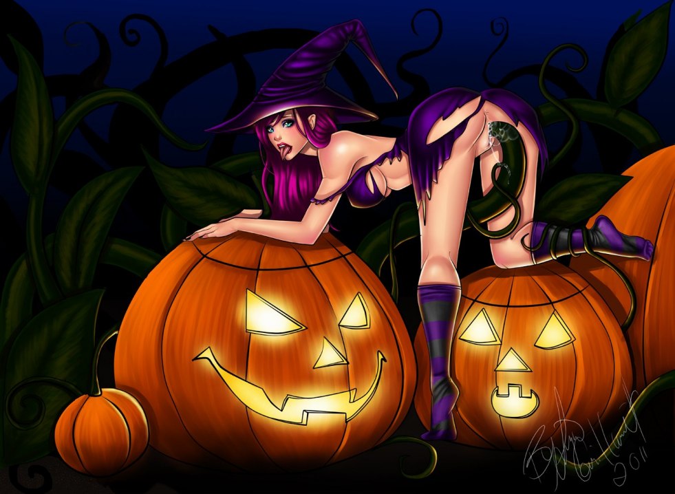 Naked Halloween Witches
