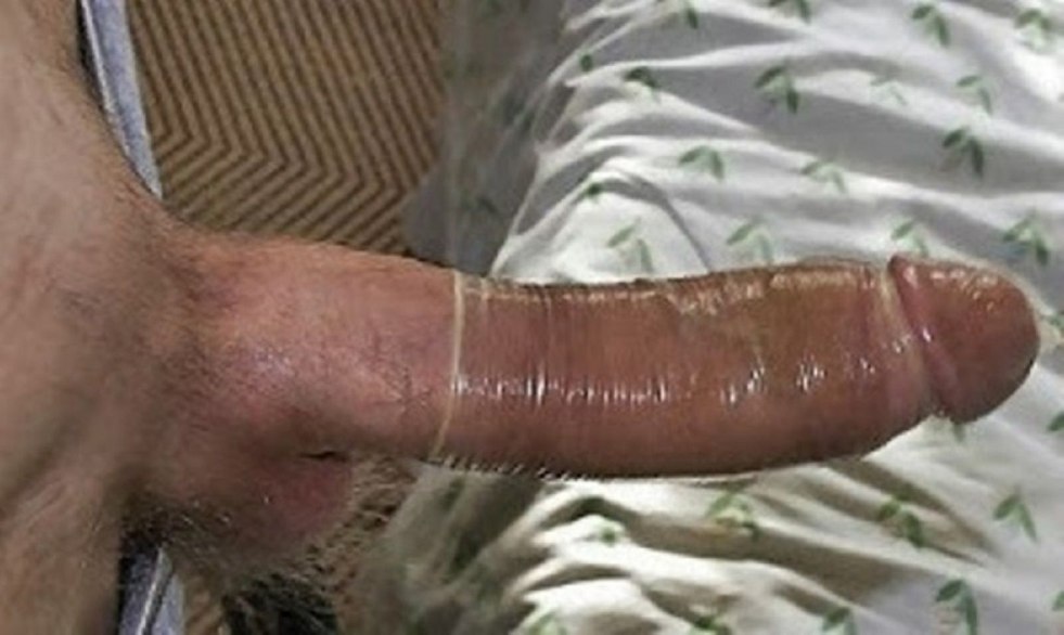 Huge penis and condom