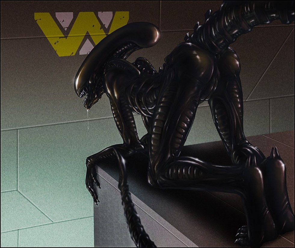 Naked woman xenomorph