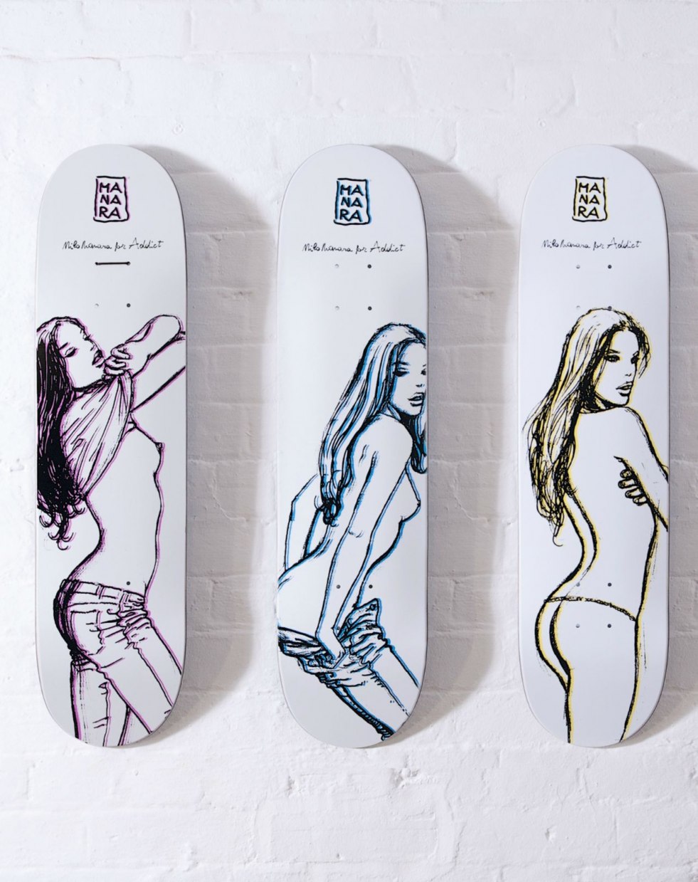Naked girls with skateboard